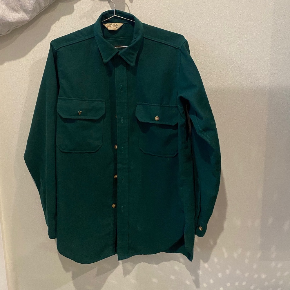 Vintage Green Cabela’s Button down - L